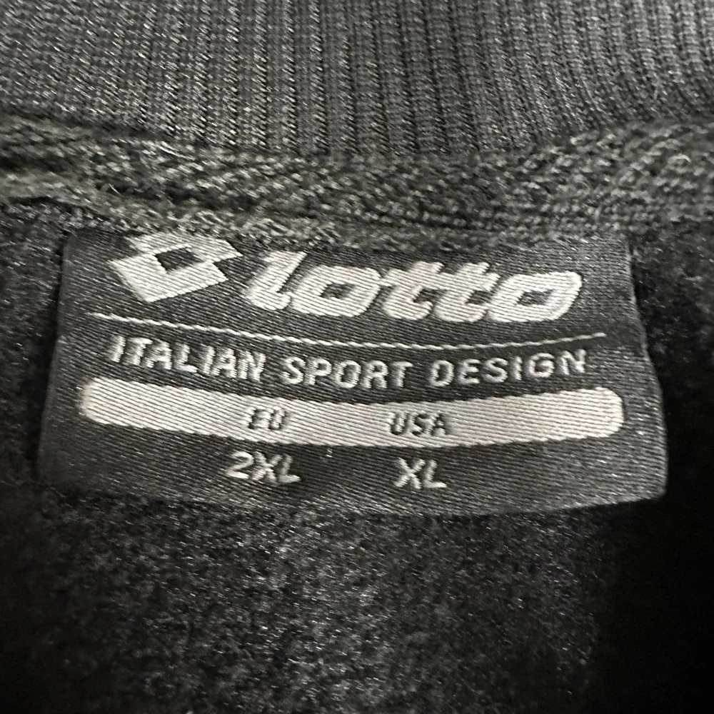 Lotto Track Jacket Mens XL Black Red Gray Full Zip Colorblock Athletic